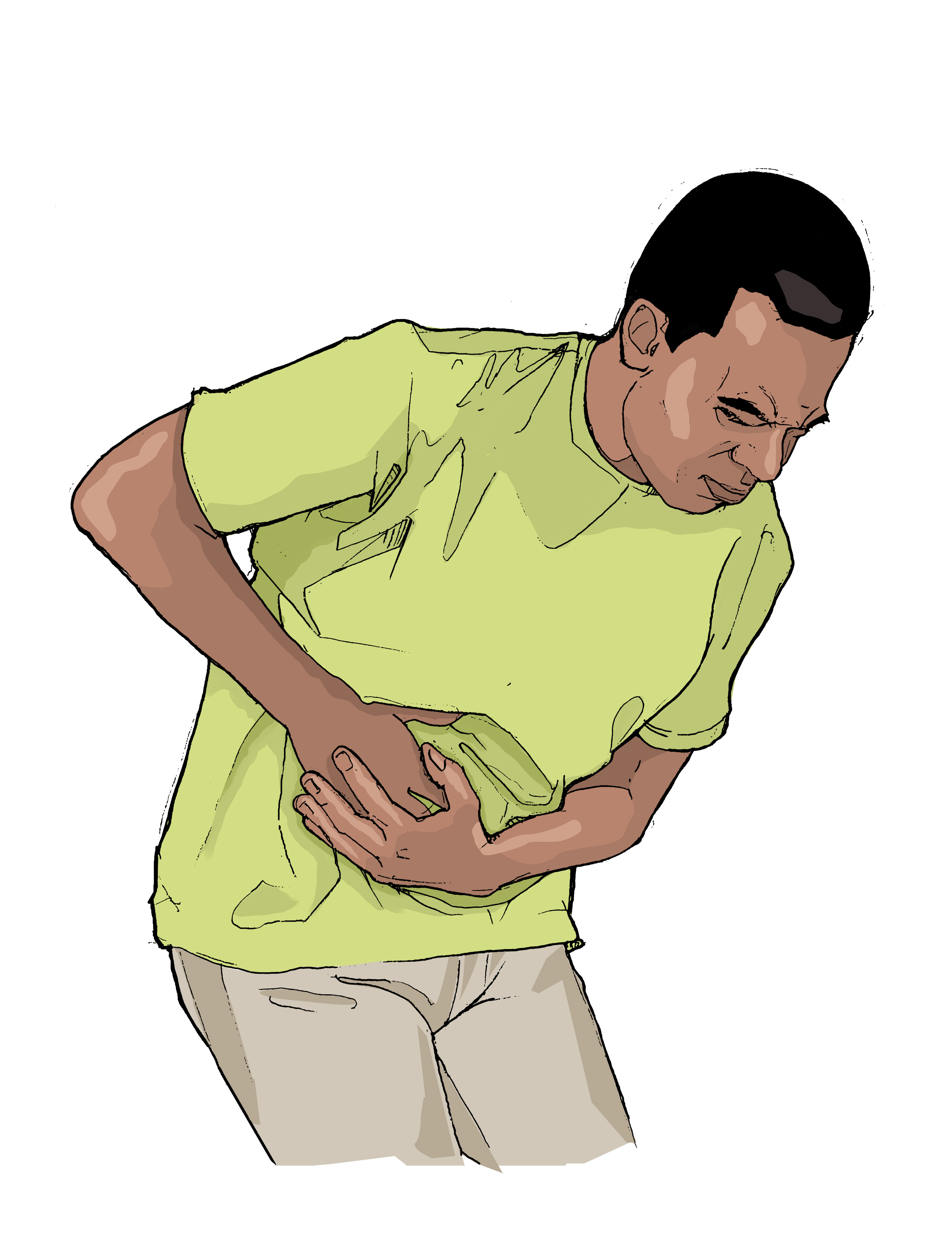 Pain due to gastritis